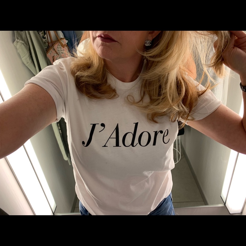 J Adore white T Shirt unisex fit